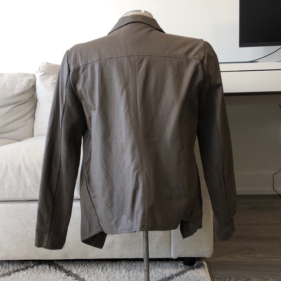 Taupe Faux Leather Jacket - Picture 3 of 5